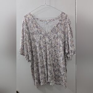 Reitmans Multicolor Floral V-Neck Blouse